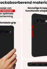 NoXx NoXx Google Pixel 11 Pro XL Hoesje Siliconen Met Screenprotector - Zwart
