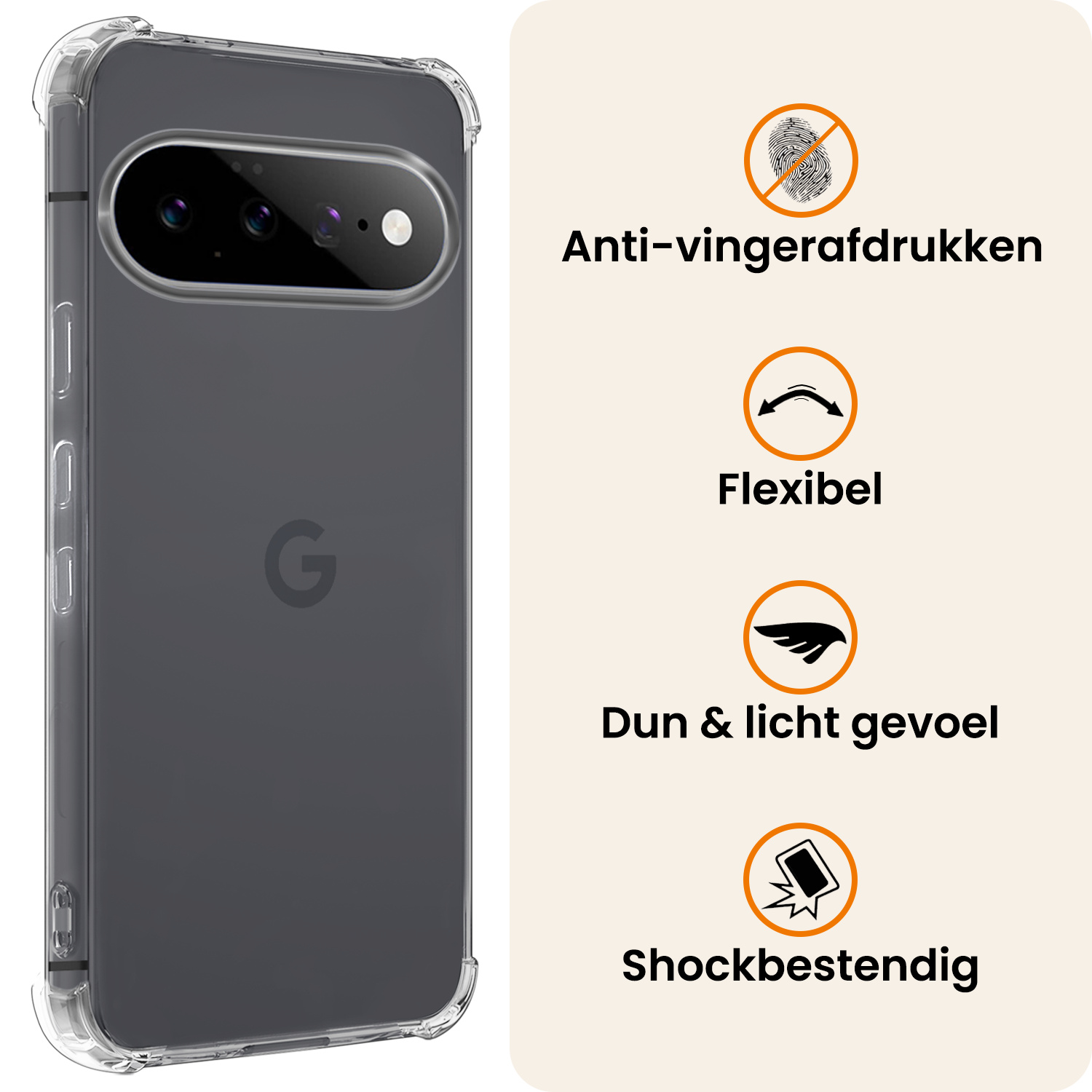 Nomfy Nomfy Google Pixel 11 Hoesje Shockproof Met 2x Screenprotector