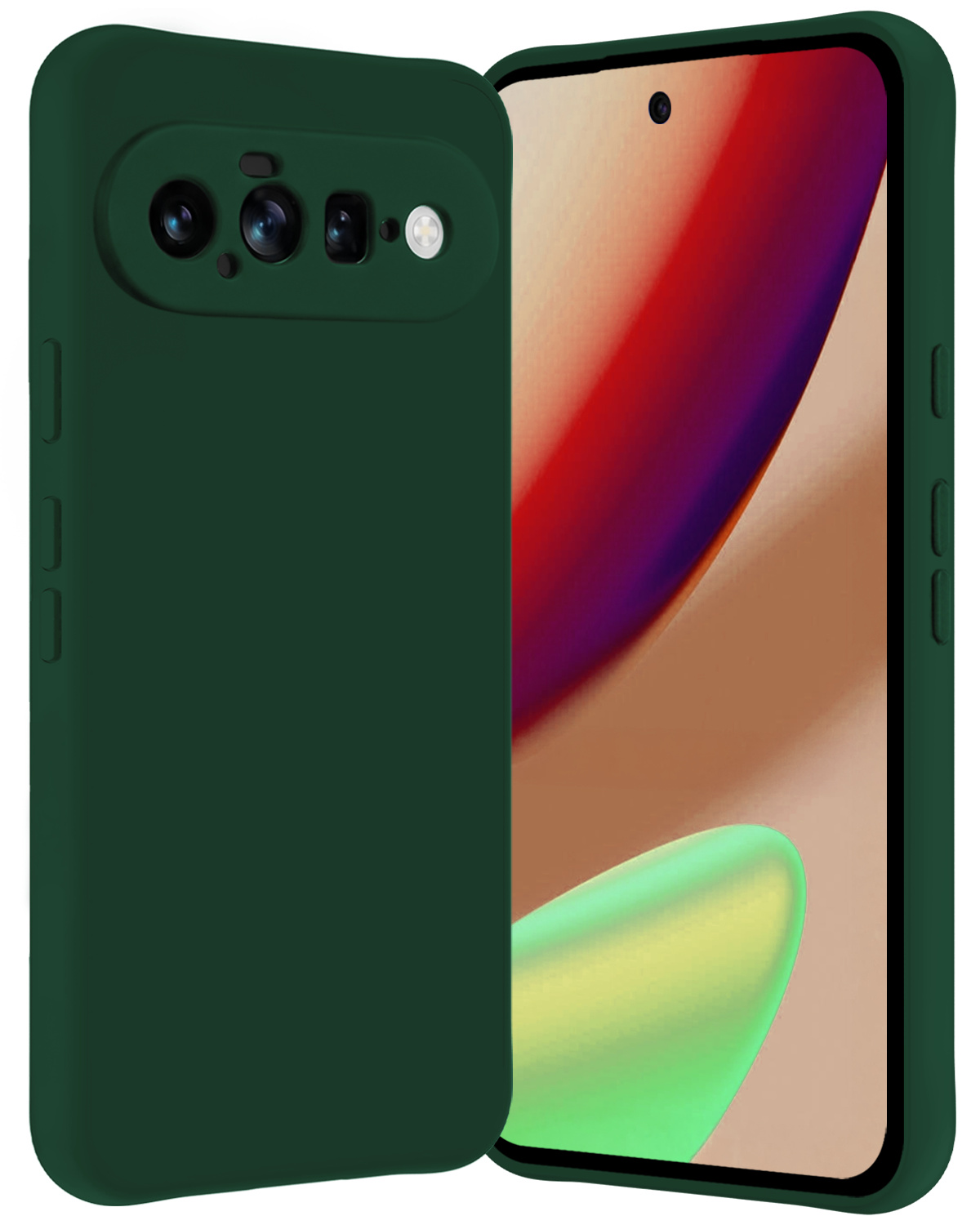 Nomfy Nomfy Google Pixel 11 Hoesje Siliconen - Donkergroen