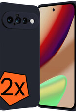 Nomfy Nomfy Google Pixel 11 Hoesje Siliconen - Donkerblauw - 2 PACK