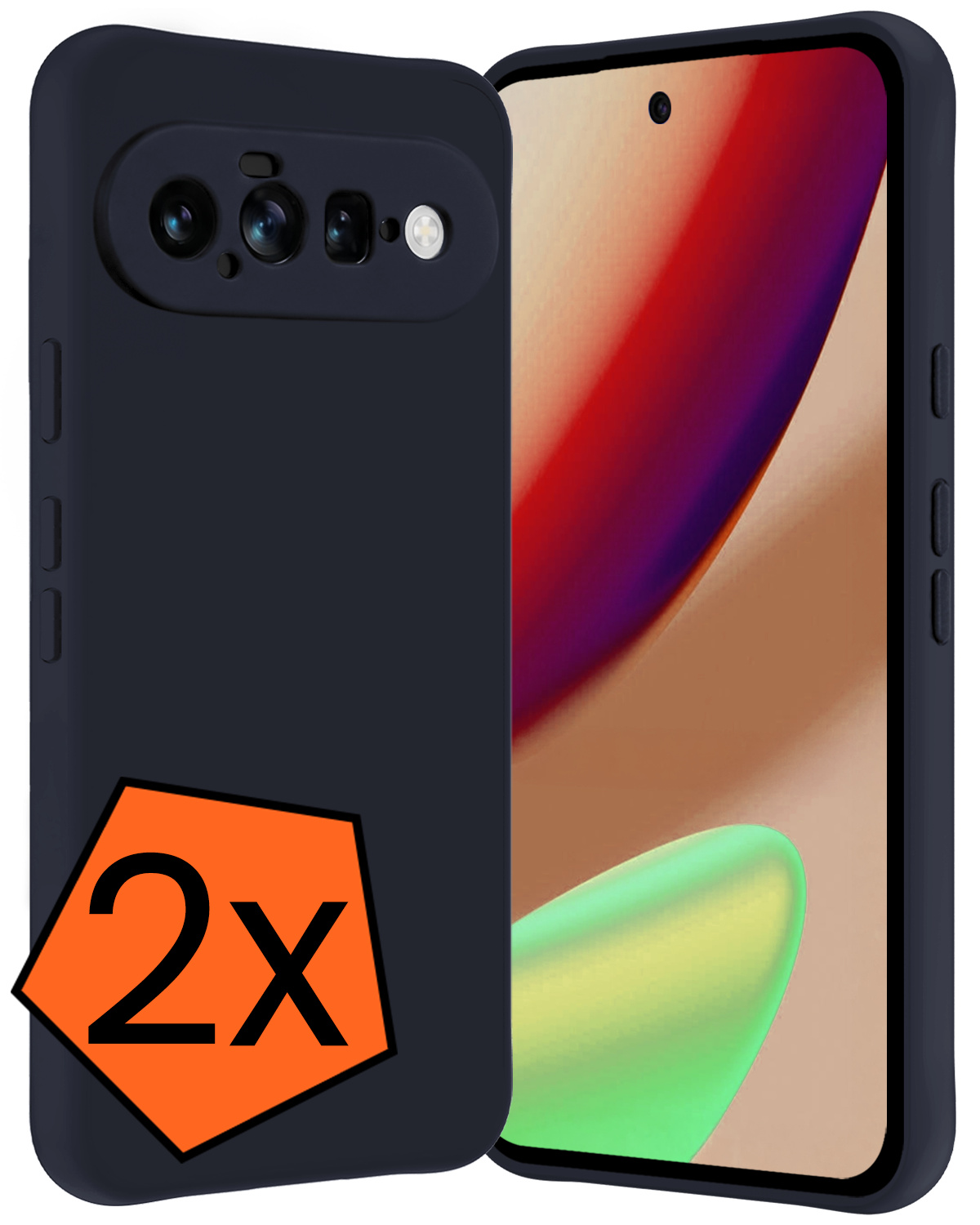 Nomfy Nomfy Google Pixel 11 Hoesje Siliconen - Donkerblauw - 2 PACK