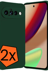 Nomfy Nomfy Google Pixel 11 Hoesje Siliconen - Donkergroen - 2 PACK