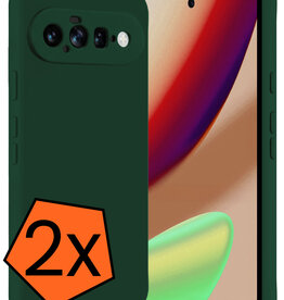 Nomfy Nomfy Google Pixel 11 Hoesje Siliconen - Donkergroen - 2 PACK