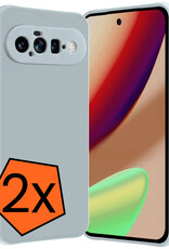 Nomfy Nomfy Google Pixel 11 Hoesje Siliconen - Lichtblauw - 2 PACK