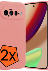 Nomfy Nomfy Google Pixel 11 Hoesje Siliconen - Lichtroze - 2 PACK
