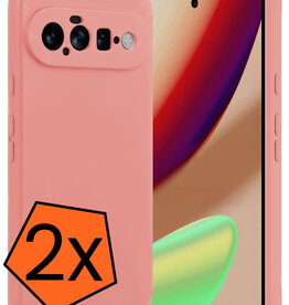 Nomfy Nomfy Google Pixel 11 Hoesje Siliconen - Lichtroze - 2 PACK