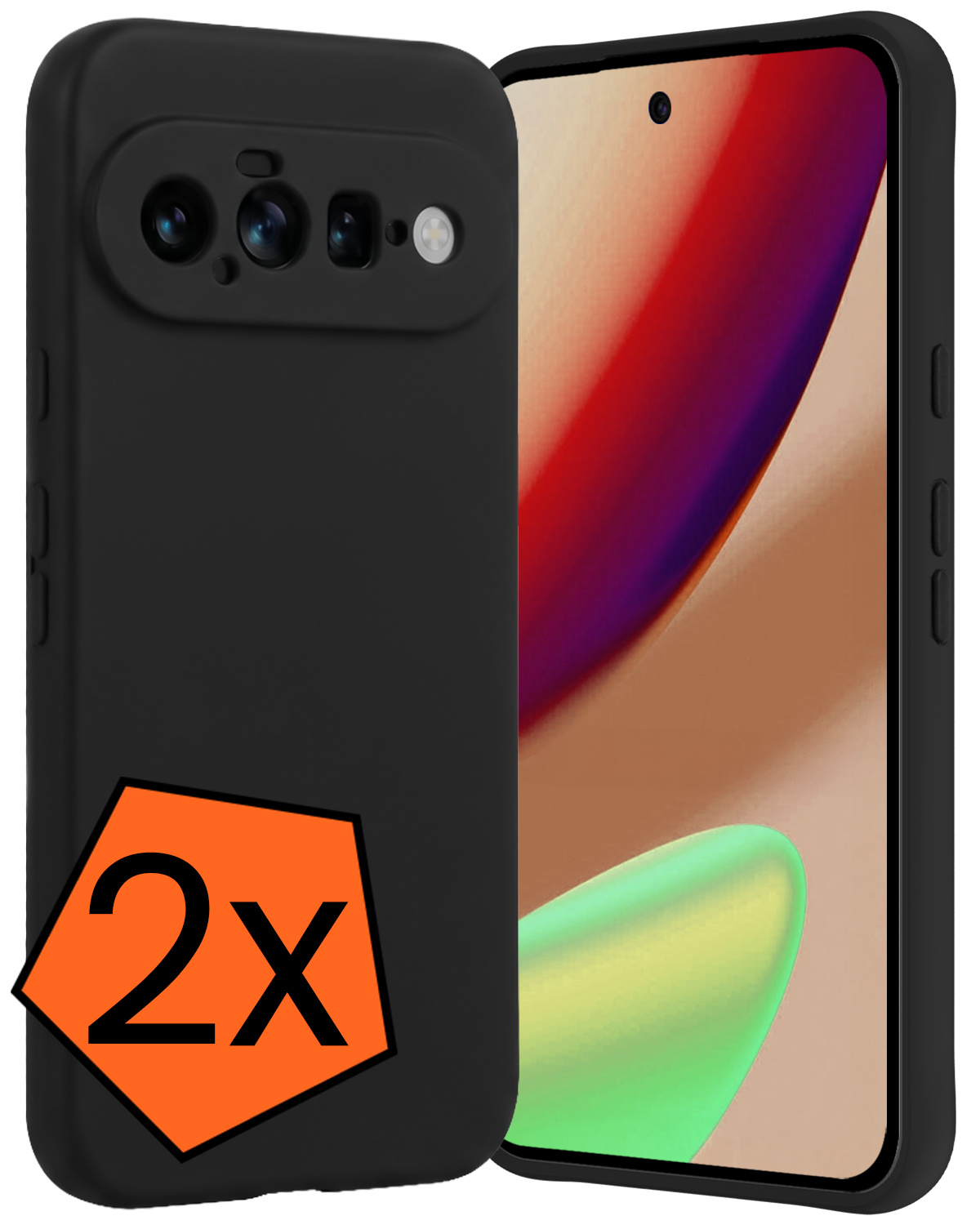 Nomfy Nomfy Google Pixel 11 Hoesje Siliconen - Zwart - 2 PACK