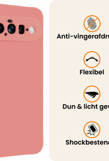 Nomfy Nomfy Google Pixel 11 Hoesje Siliconen Met Screenprotector - Lichtroze