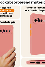 Nomfy Nomfy Google Pixel 11 Hoesje Siliconen Met Screenprotector - Lichtroze