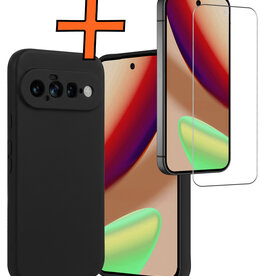 Nomfy Nomfy Google Pixel 11 Hoesje Siliconen Met Screenprotector - Zwart