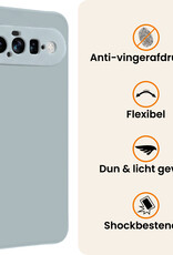 Nomfy Nomfy Google Pixel 11 Hoesje Siliconen Met 2x Screenprotector - Lichtblauw