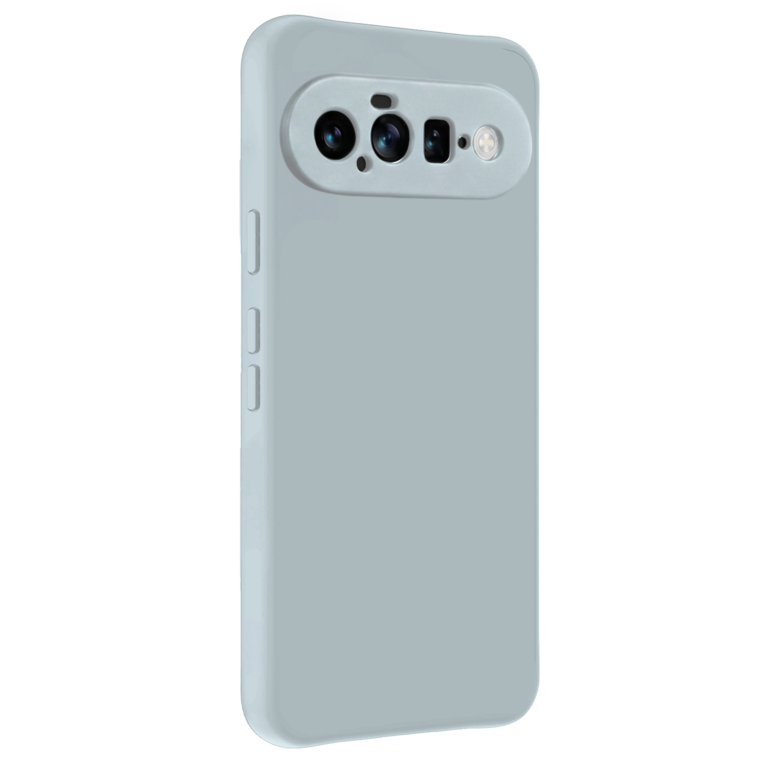 Nomfy Nomfy Google Pixel 11 Hoesje Siliconen Met 2x Screenprotector - Lichtblauw