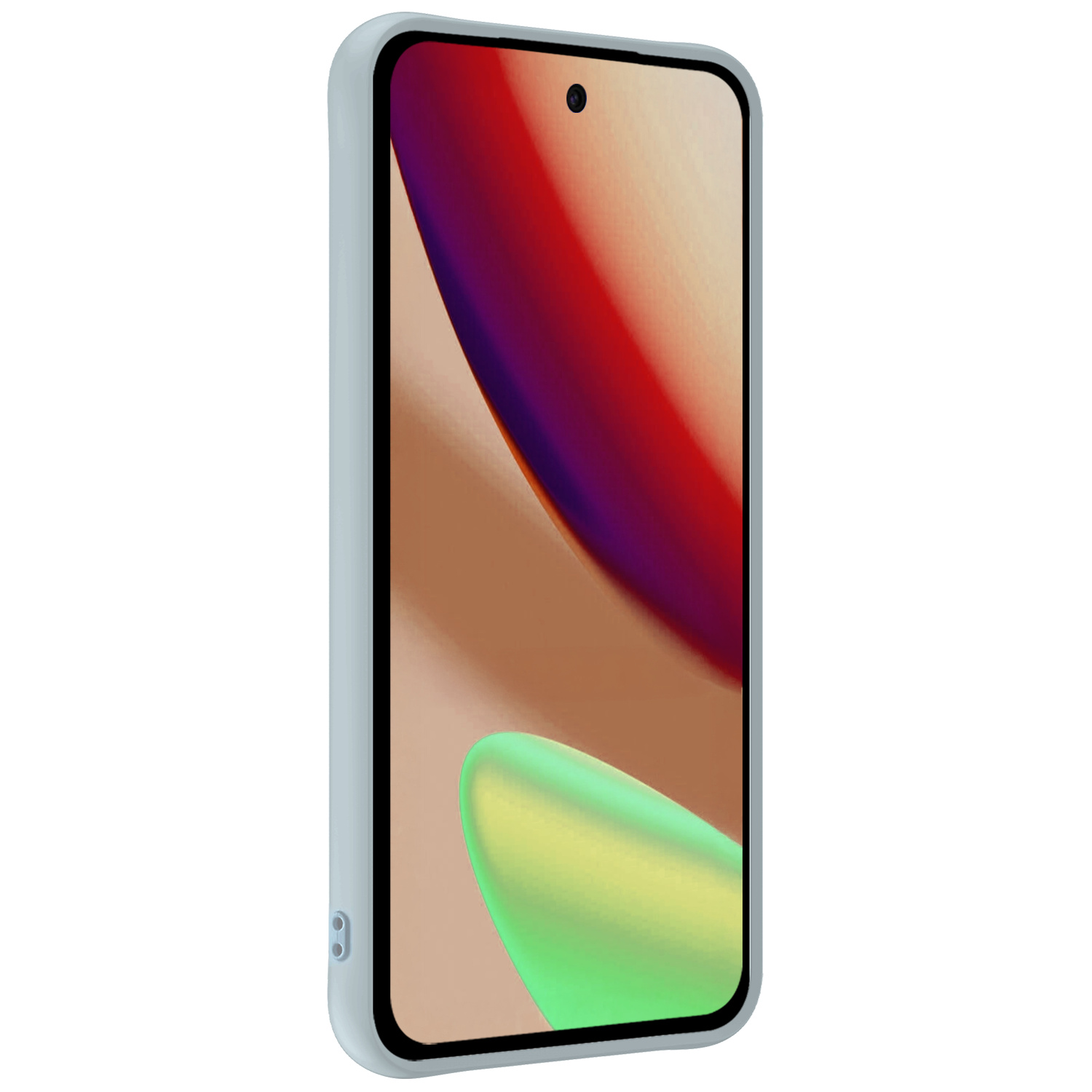 Nomfy Nomfy Google Pixel 11 Hoesje Siliconen Met 2x Screenprotector - Lichtblauw