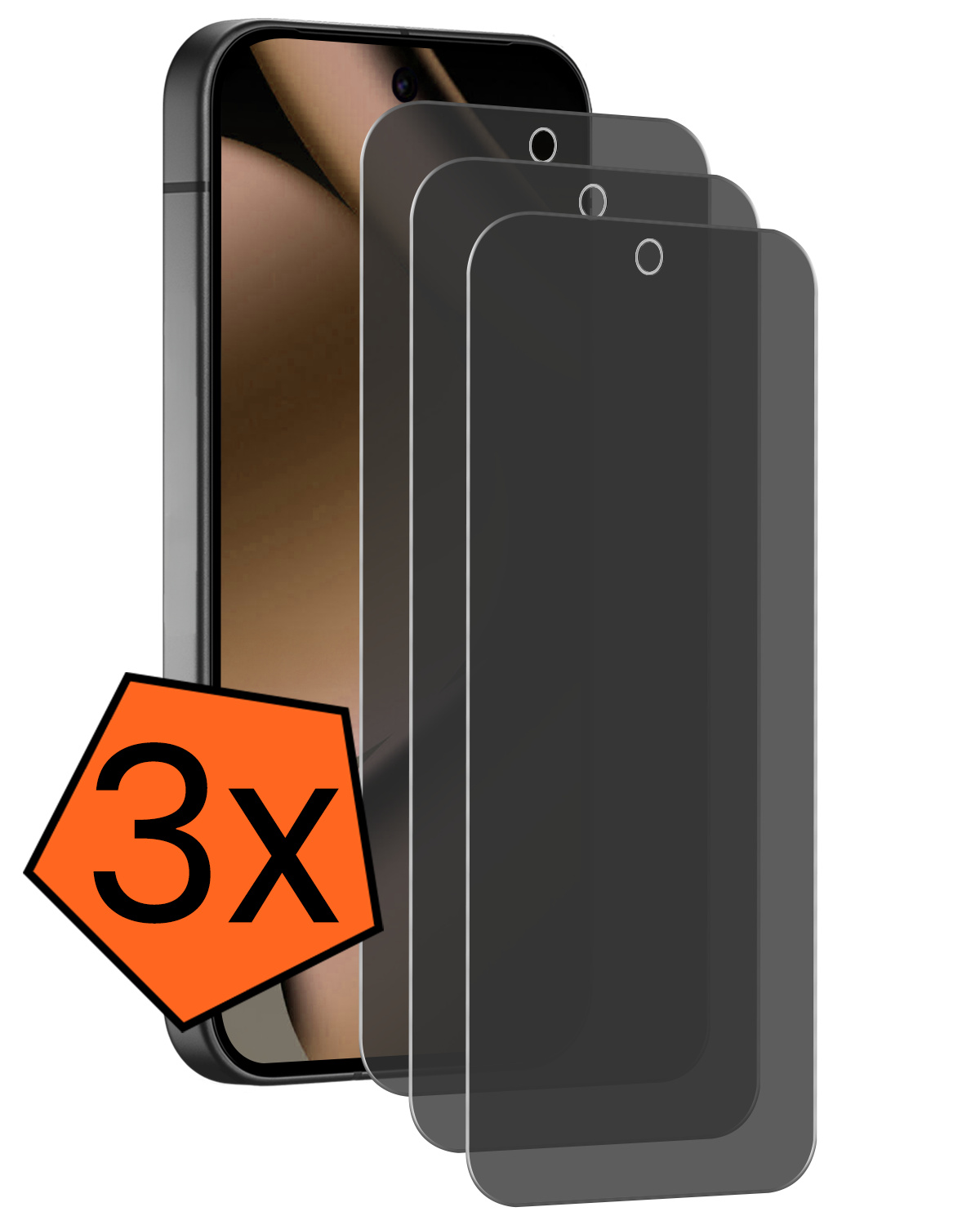Nomfy Nomfy Google Pixel 11 Pro Screenprotector Glas Privacy - 3 PACK