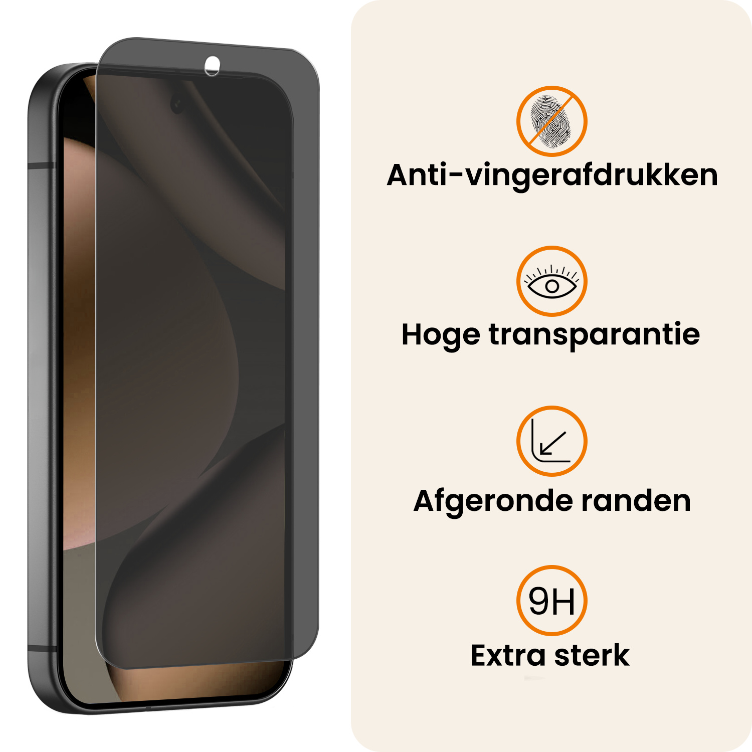 Nomfy Nomfy Google Pixel 11 Pro Screenprotector Glas Privacy - 3 PACK