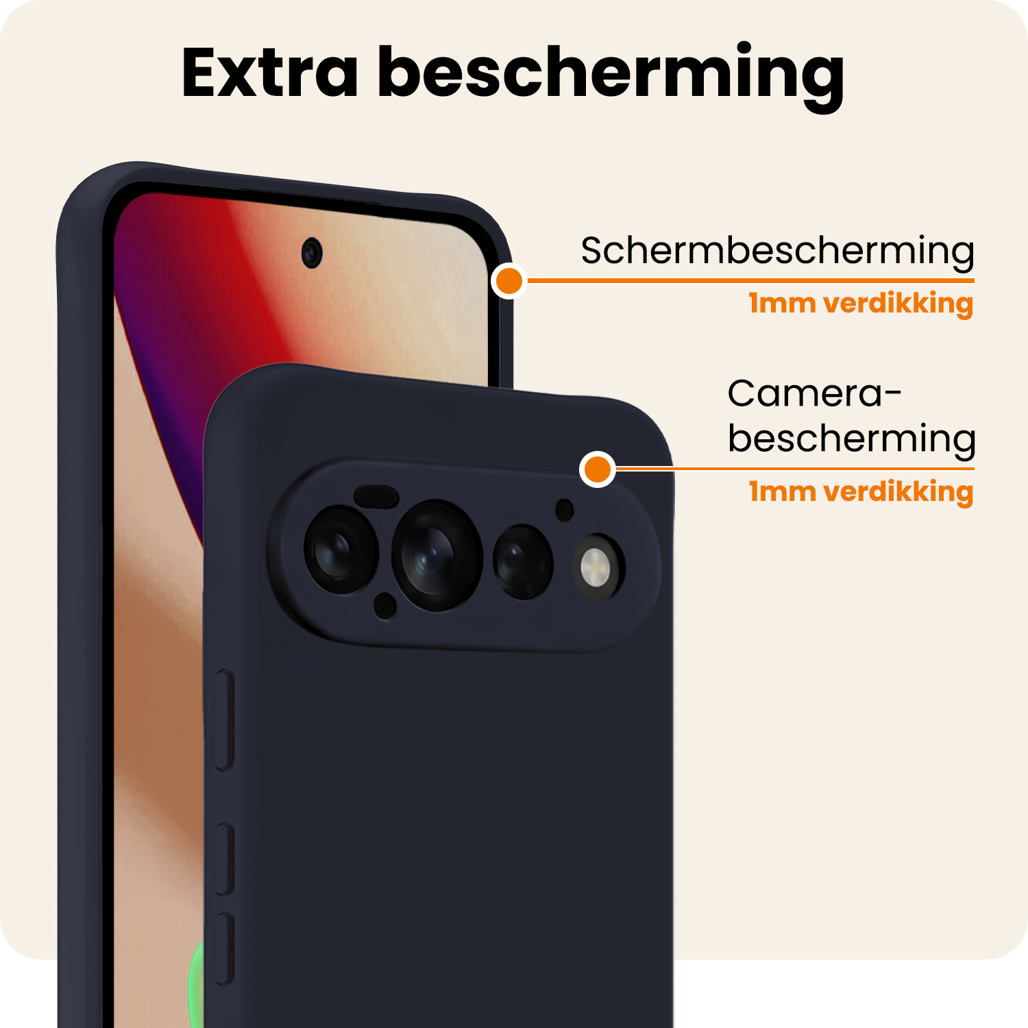 Nomfy Nomfy Google Pixel 11 Pro Hoesje Siliconen - Donkerblauw