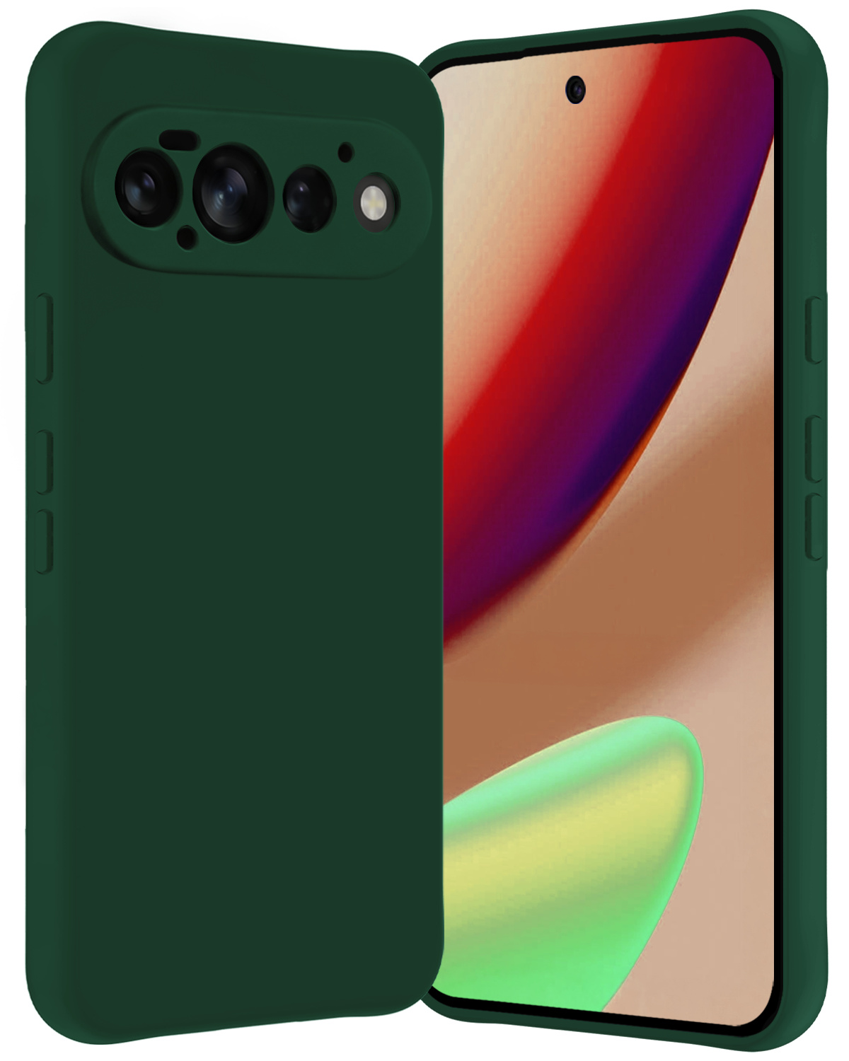 Nomfy Nomfy Google Pixel 11 Pro Hoesje Siliconen - Donkergroen