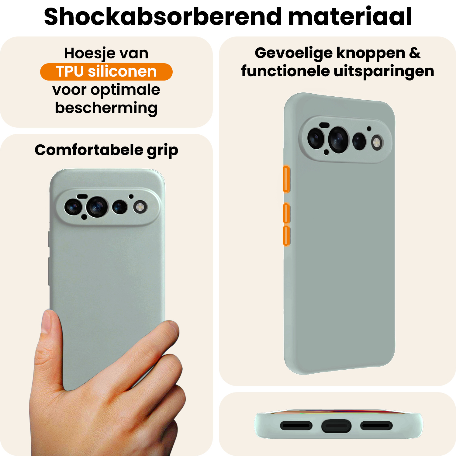 Nomfy Nomfy Google Pixel 11 Pro Hoesje Siliconen - Lichtblauw