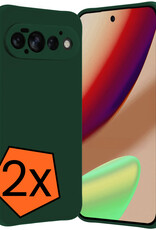 Nomfy Nomfy Google Pixel 11 Pro Hoesje Siliconen - Donkergroen - 2 PACK