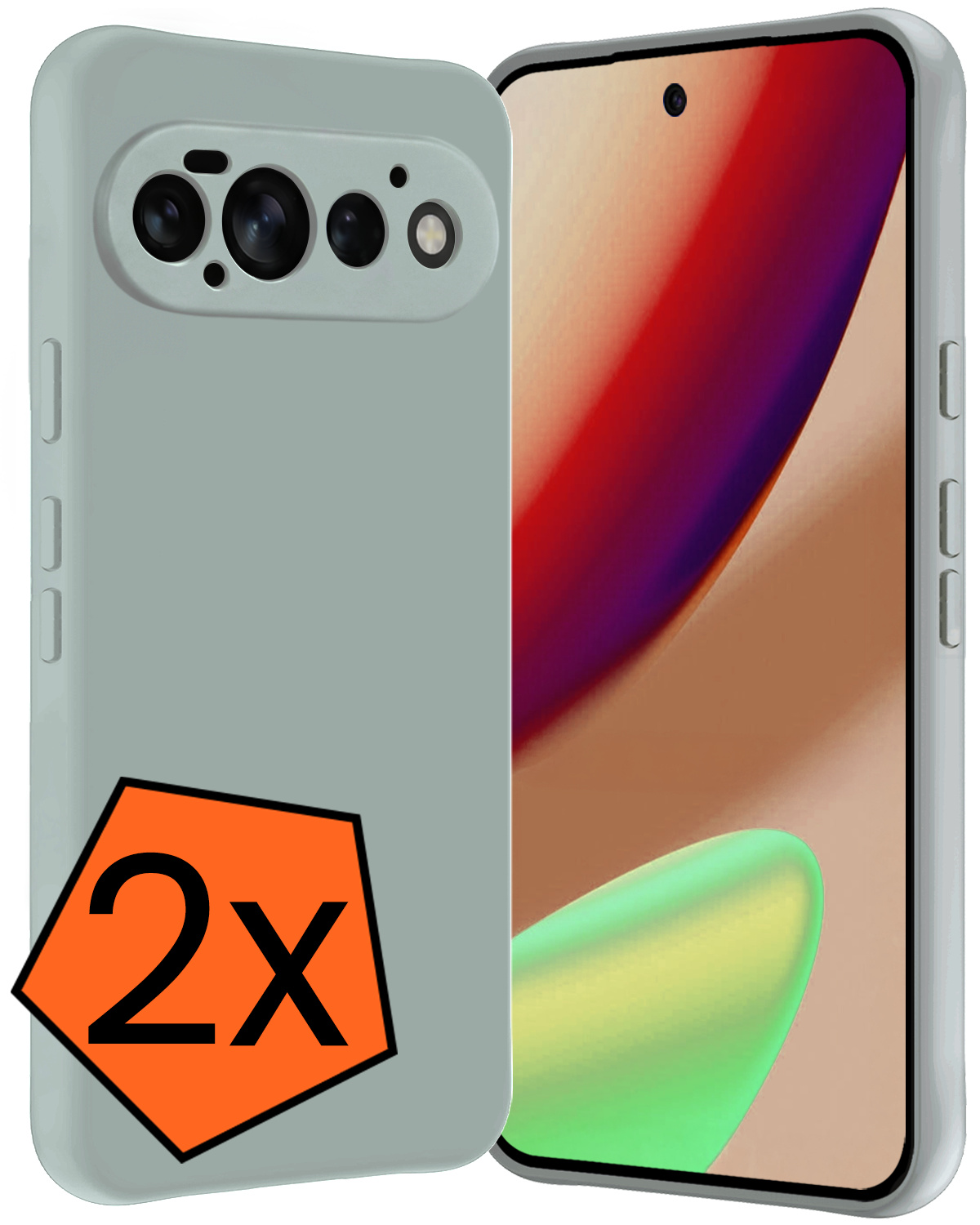 Nomfy Nomfy Google Pixel 11 Pro Hoesje Siliconen - Lichtblauw - 2 PACK
