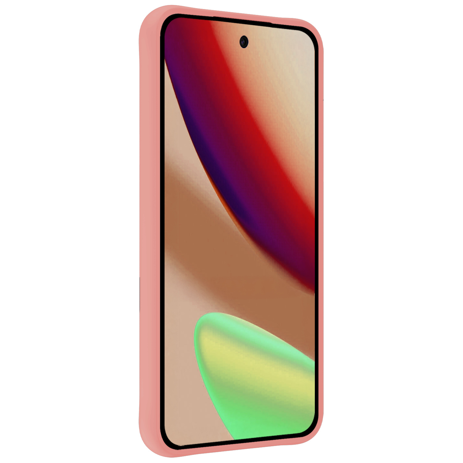 Nomfy Nomfy Google Pixel 11 Pro Hoesje Siliconen Met Screenprotector - Lichtroze