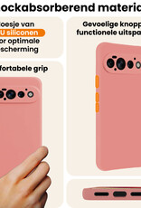 Nomfy Nomfy Google Pixel 11 Pro Hoesje Siliconen Met 2x Screenprotector - Lichtroze