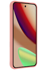 Nomfy Nomfy Google Pixel 11 Pro Hoesje Siliconen Met 2x Screenprotector - Lichtroze