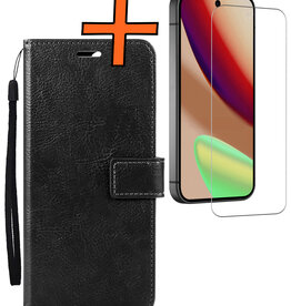 Nomfy Nomfy Google Pixel 11 Pro Hoesje Bookcase Met Screenprotector - Zwart