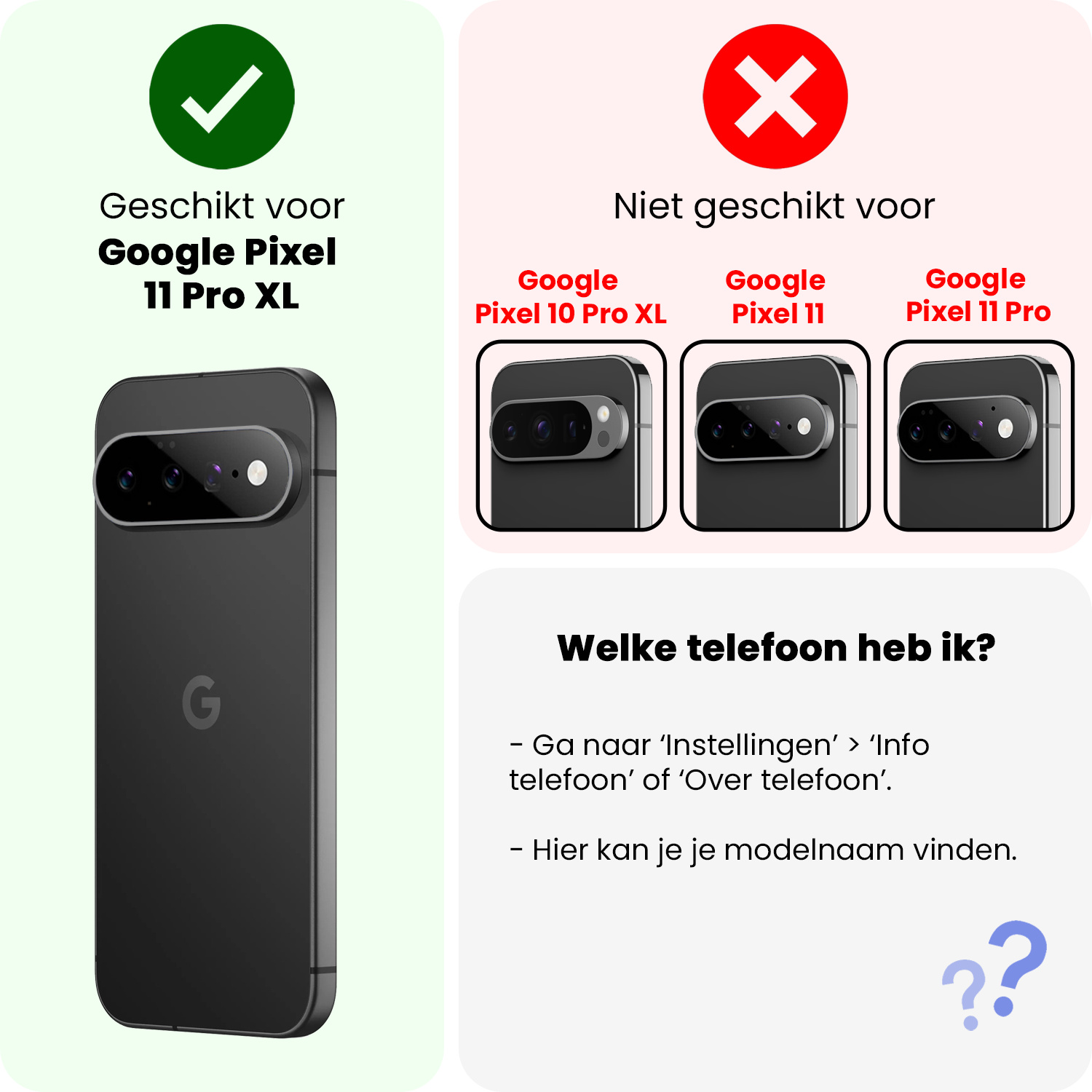 Nomfy Nomfy Google Pixel 11 Pro XL Screenprotector Glas