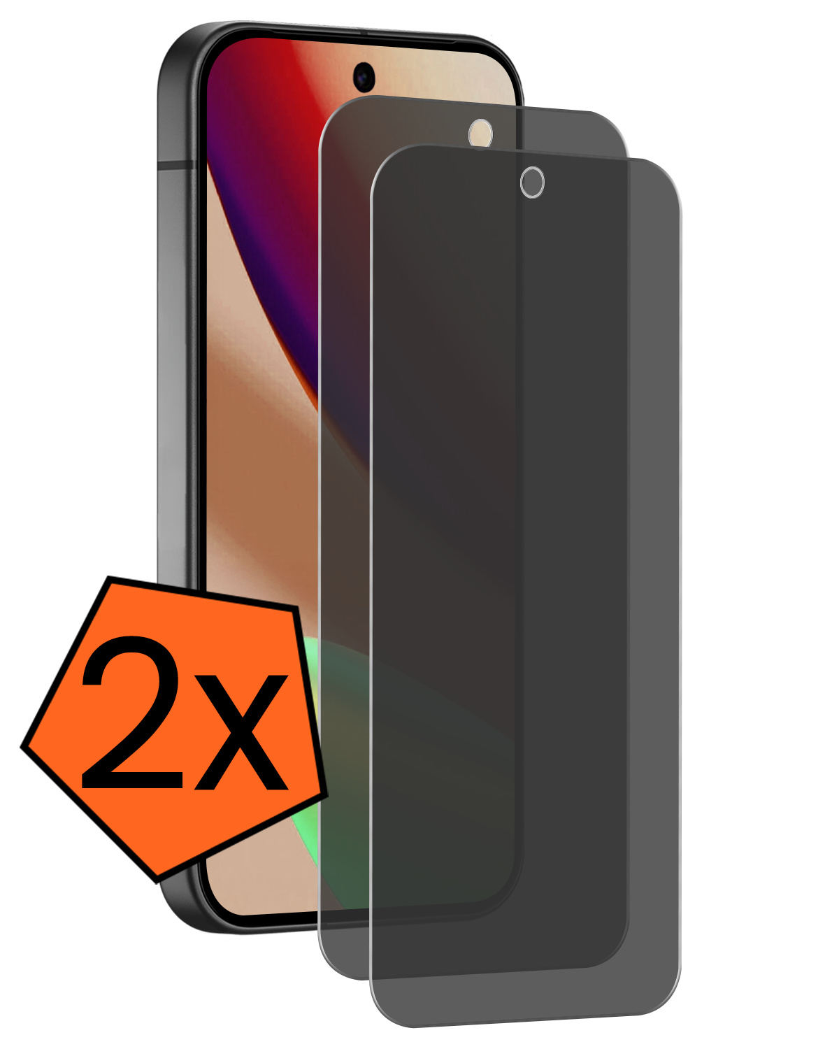 Nomfy Nomfy Google Pixel 11 Pro XL Screenprotector Glas Privacy - 2 PACK