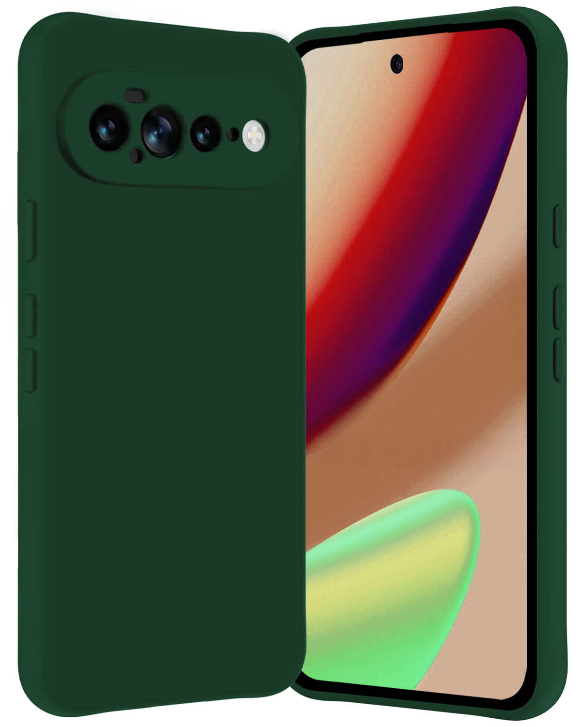 Nomfy Nomfy Google Pixel 11 Pro XL Hoesje Siliconen - Donkergroen