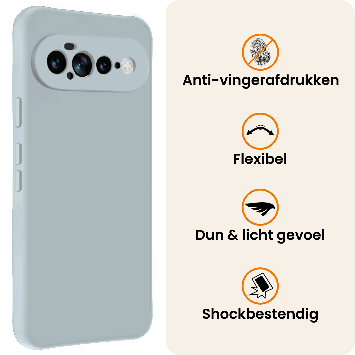 Nomfy Nomfy Google Pixel 11 Pro XL Hoesje Siliconen - Lichtblauw