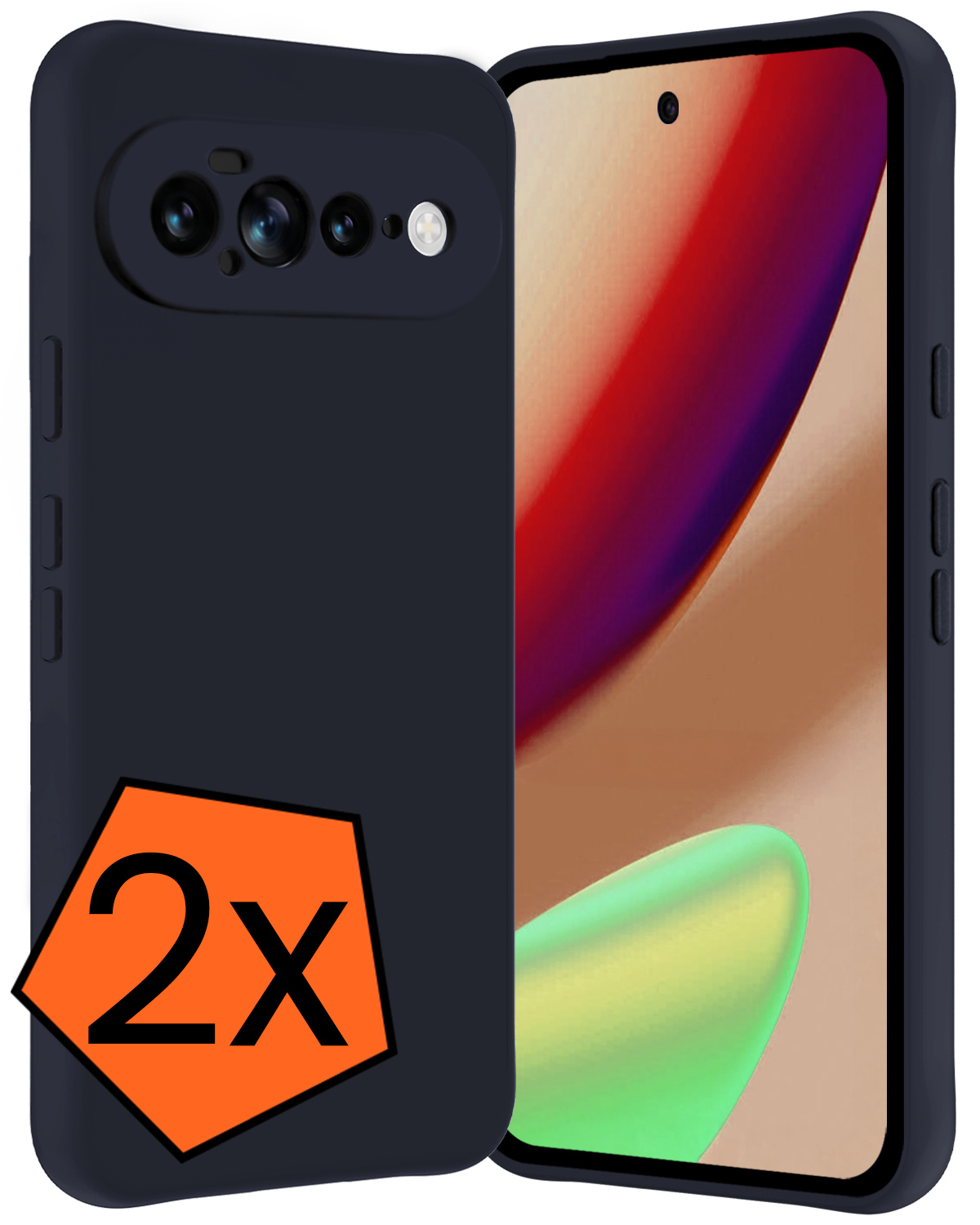 Nomfy Nomfy Google Pixel 11 Pro XL Hoesje Siliconen - Donkerblauw - 2 PACK