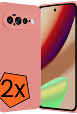Nomfy Nomfy Google Pixel 11 Pro XL Hoesje Siliconen - Lichtroze - 2 PACK