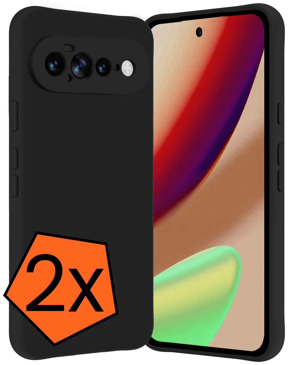 Nomfy Nomfy Google Pixel 11 Pro XL Hoesje Siliconen - Zwart - 2 PACK