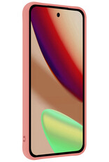 Nomfy Nomfy Google Pixel 11 Pro XL Hoesje Siliconen Met 2x Screenprotector - Lichtroze
