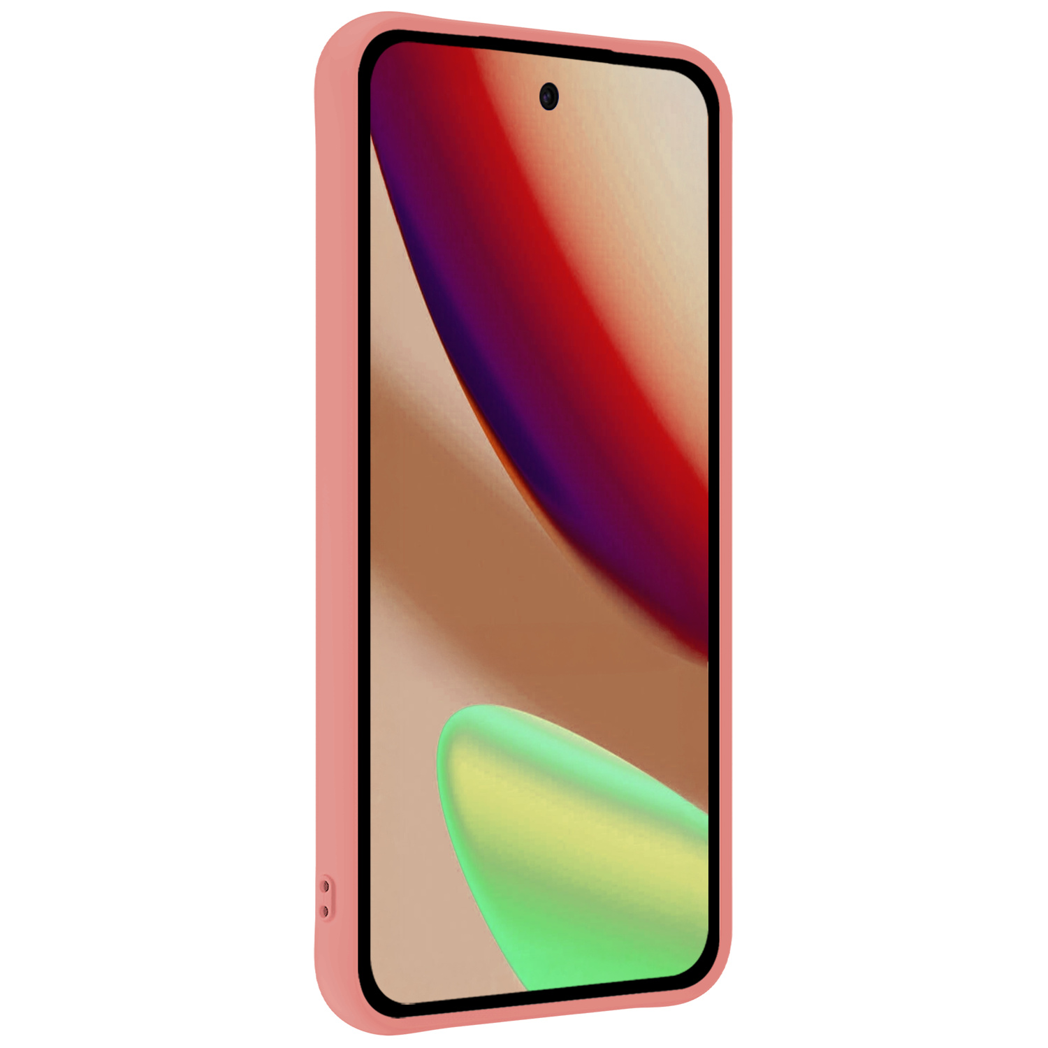 Nomfy Nomfy Google Pixel 11 Pro XL Hoesje Siliconen Met 2x Screenprotector - Lichtroze