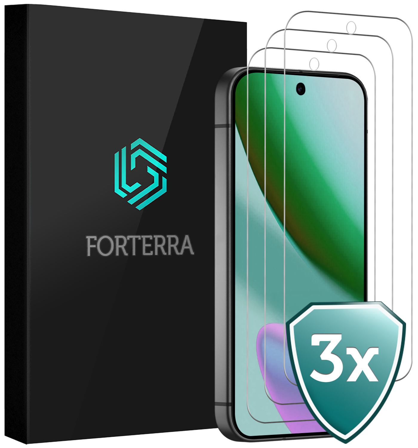 Forterra Forterra Google Pixel 11 Screenprotector Glas - 3 PACK