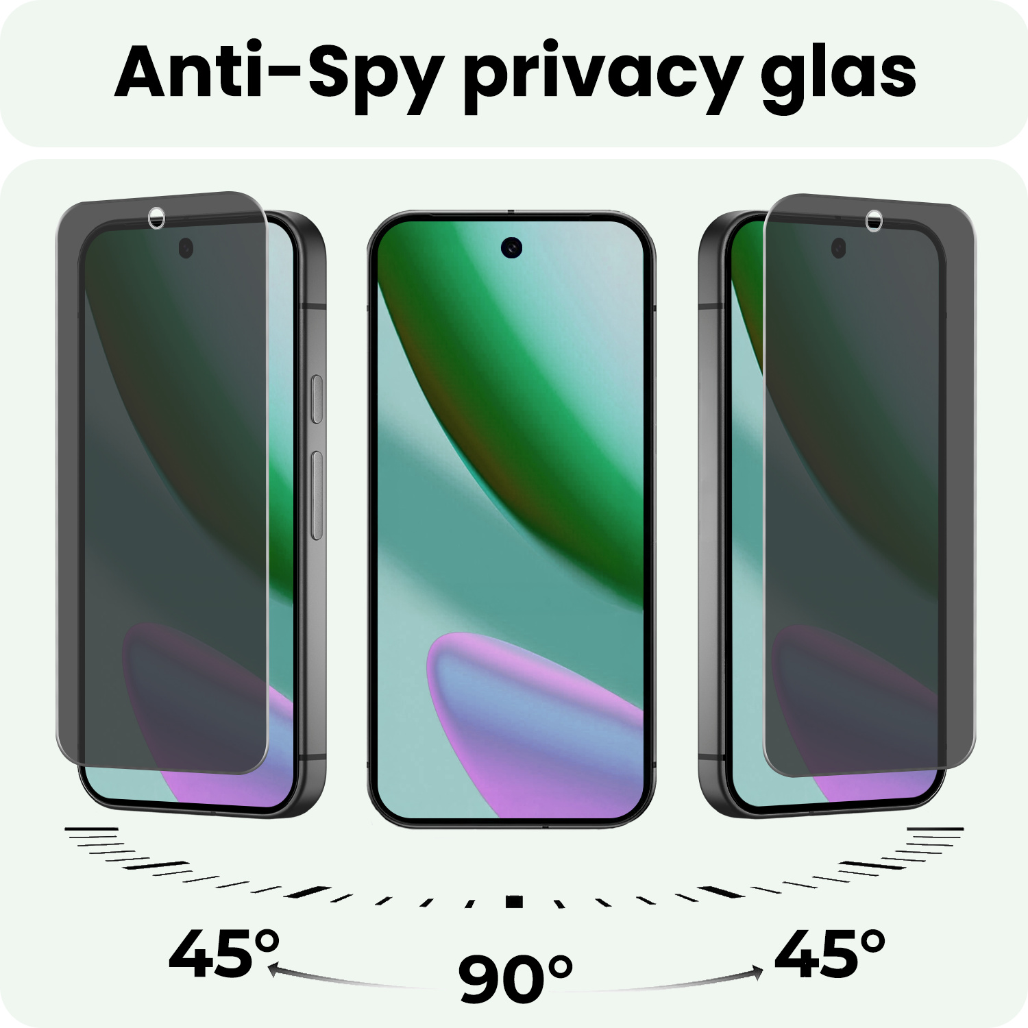 Forterra Forterra Google Pixel 11 Screenprotector Glas Privacy - 2 PACK