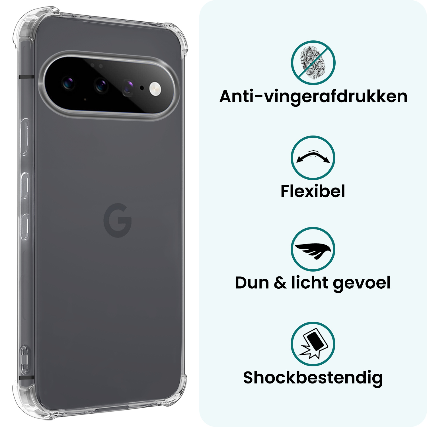 Forterra Forterra Google Pixel 11 Hoesje Shockproof Met 2x Screenprotector