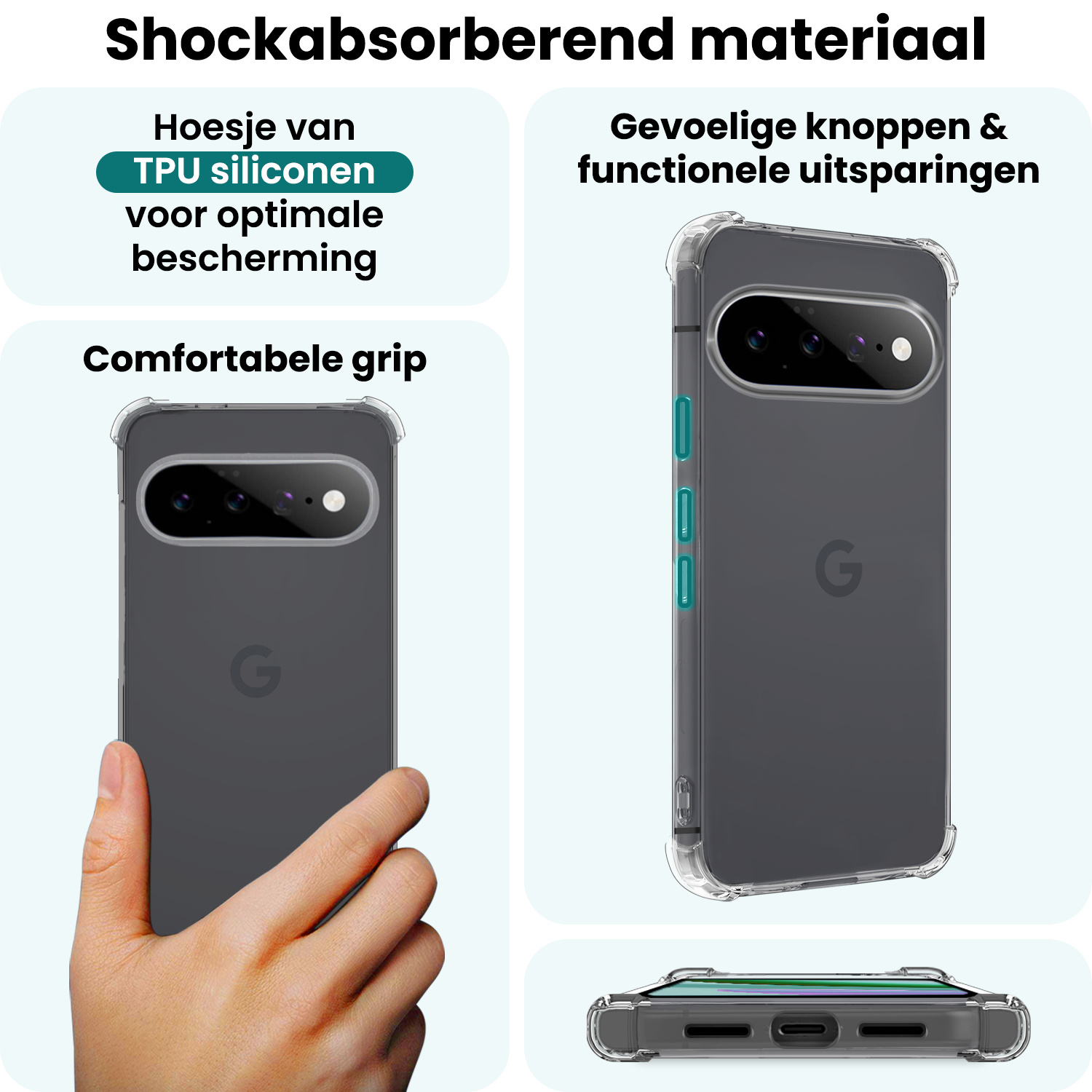 Forterra Forterra Google Pixel 11 Hoesje Shockproof Met 2x Screenprotector