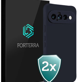 Forterra Forterra Google Pixel 11 Hoesje Siliconen - Donkerblauw - 2 PACK