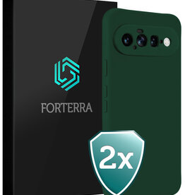 Forterra Forterra Google Pixel 11 Hoesje Siliconen - Donkergroen - 2 PACK