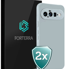 Forterra Forterra Google Pixel 11 Hoesje Siliconen - Lichtblauw - 2 PACK