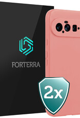 Forterra Forterra Google Pixel 11 Hoesje Siliconen - Lichtroze - 2 PACK