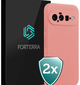 Forterra Forterra Google Pixel 11 Hoesje Siliconen - Lichtroze - 2 PACK