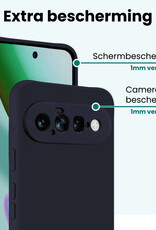 Forterra Forterra Google Pixel 11 Hoesje Siliconen Met Screenprotector - Donkerblauw