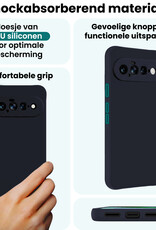 Forterra Forterra Google Pixel 11 Hoesje Siliconen Met Screenprotector - Donkerblauw