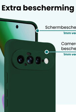 Forterra Forterra Google Pixel 11 Hoesje Siliconen Met Screenprotector - Donkergroen