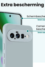 Forterra Forterra Google Pixel 11 Hoesje Siliconen Met 2x Screenprotector - Lichtblauw